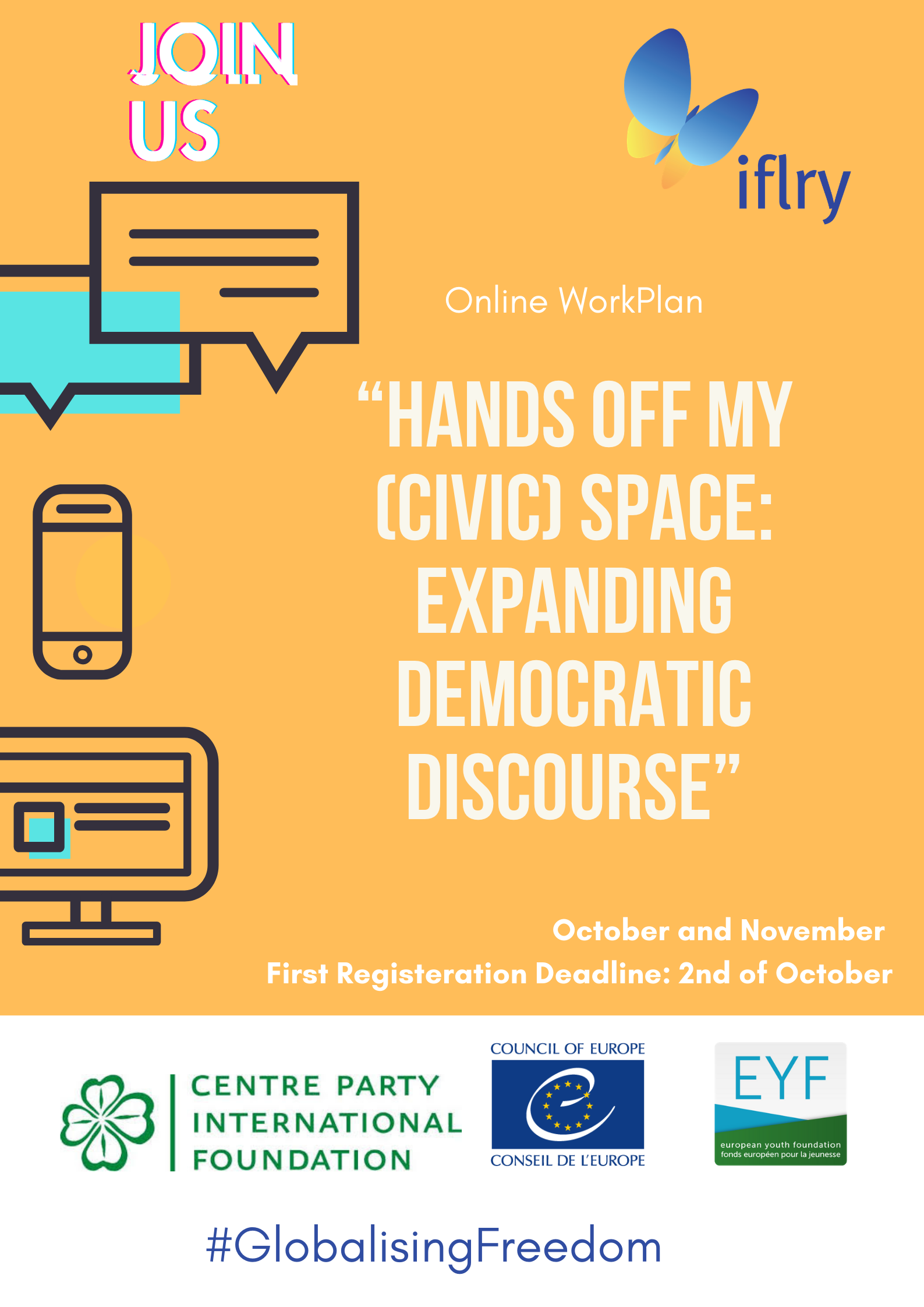 Open Call for Participants – Online WorkPlan “Hands Off My (Civic) Space: Expanding Democratic Discourse”